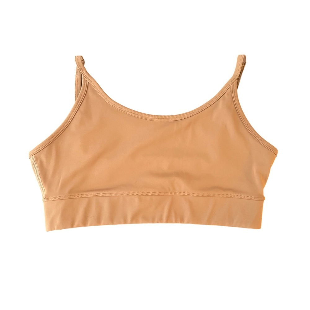 Zenana Women Tan Sports Bra Adjustable Straps Mesh Lining XL (1186)
